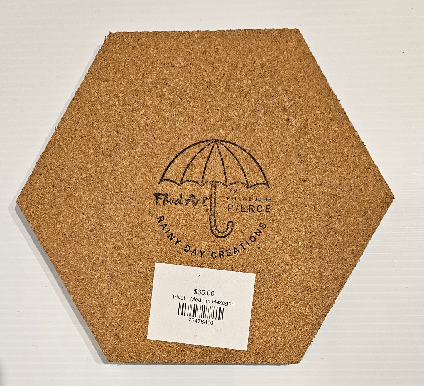 Trivet - Lg Medium Hexagon - Blue/Gold 1