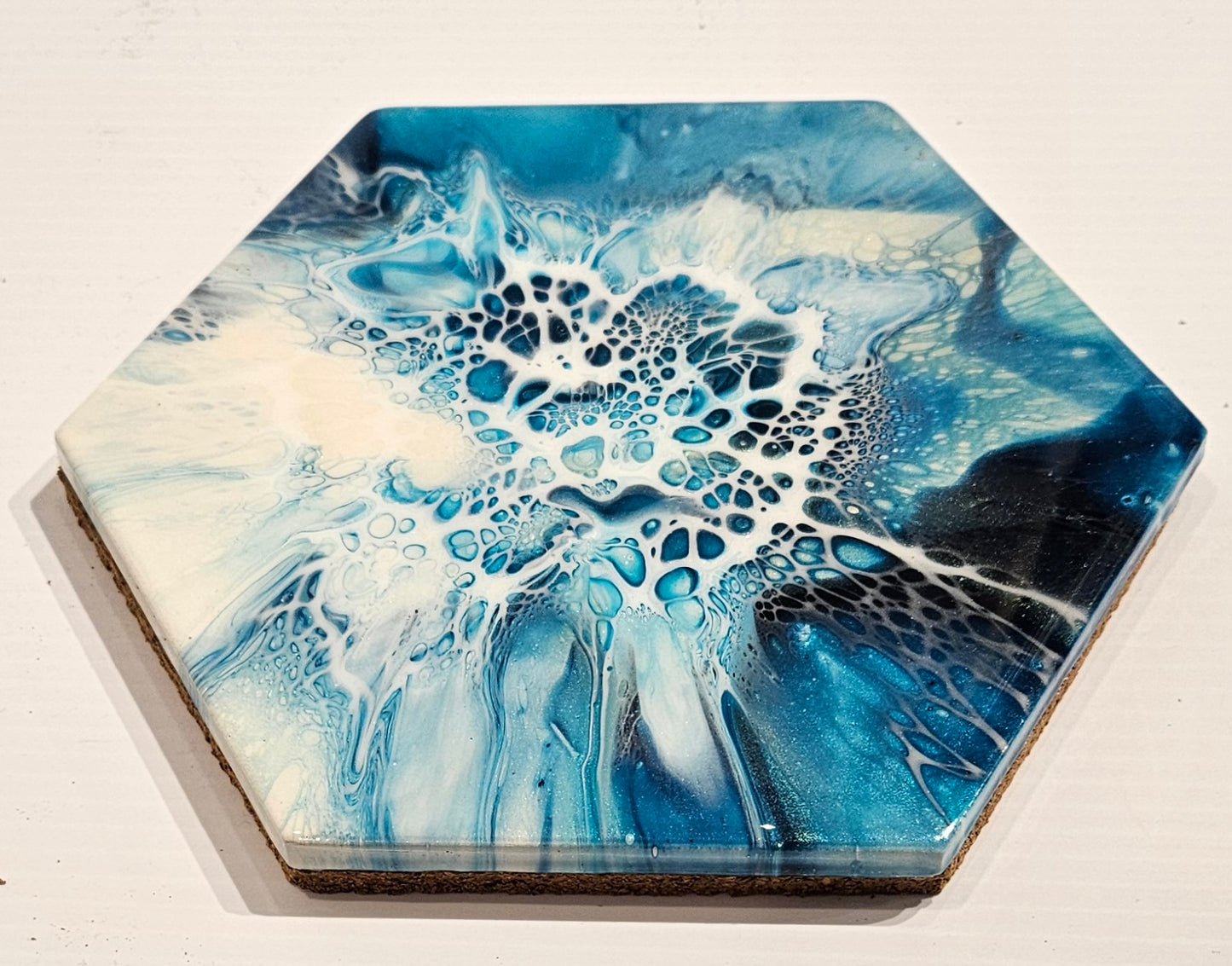 Trivet - Small Hexagon - Blue 1