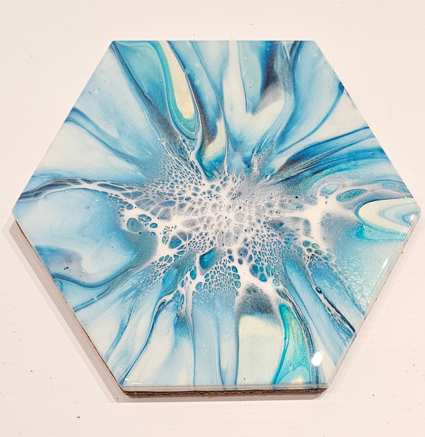 Trivet - Large Hexagon - Blue 1