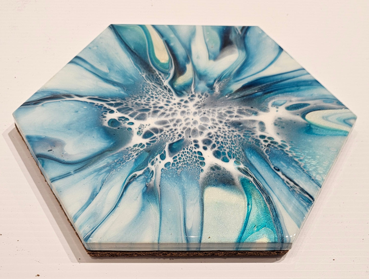 Trivet - Large Hexagon - Blue 1