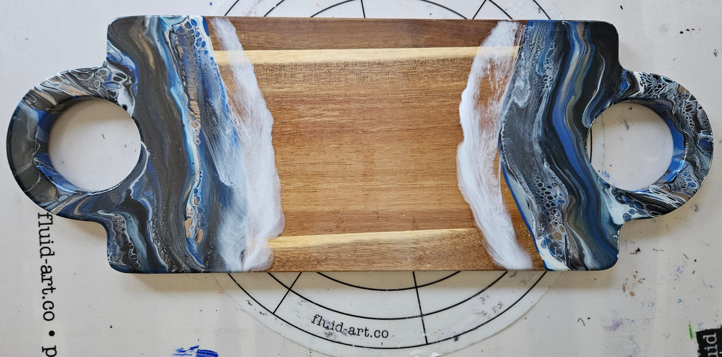 7 1/4" x 19 1/2" Charcuterie Board - Night Beach