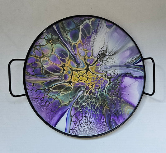 12" Round Serving Tray - Lime Enchantment