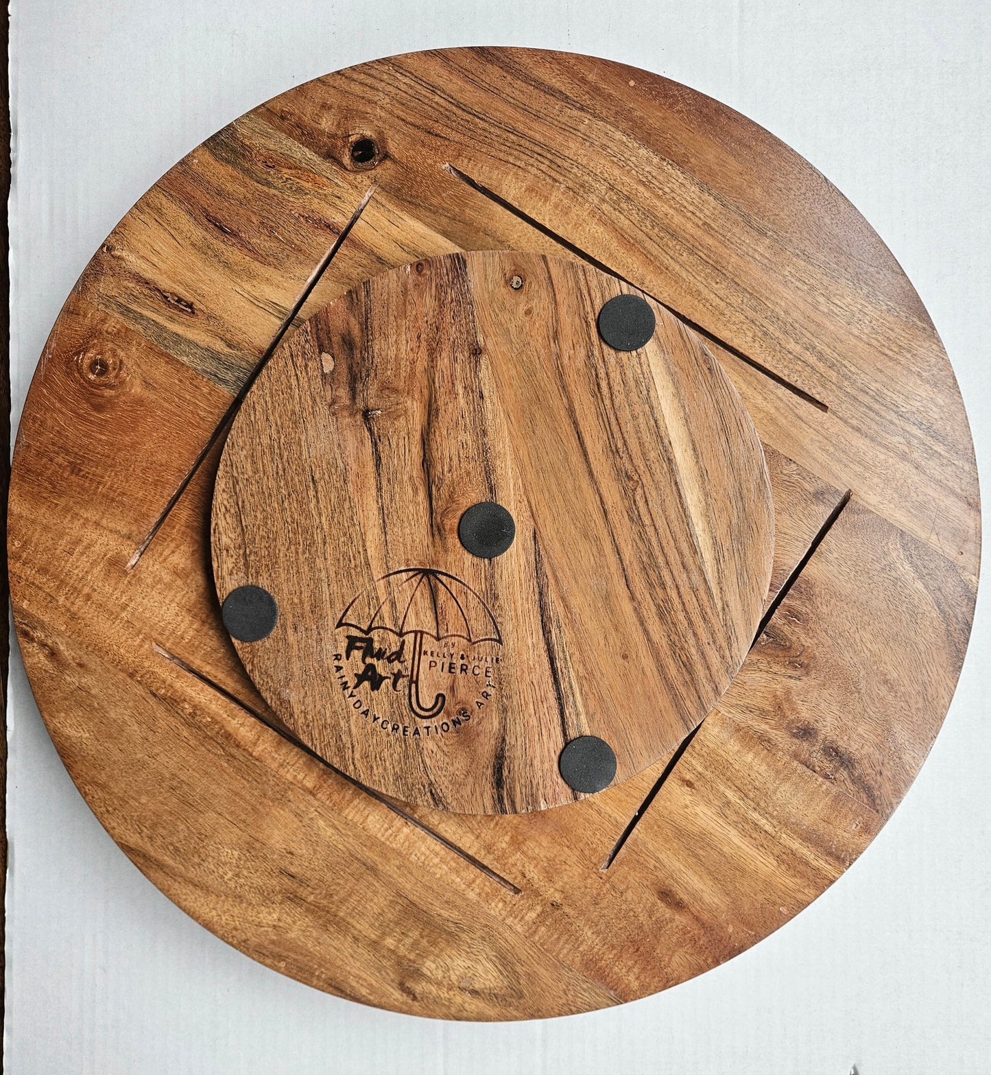 18" Acacia Lazy Susan - Colorfest