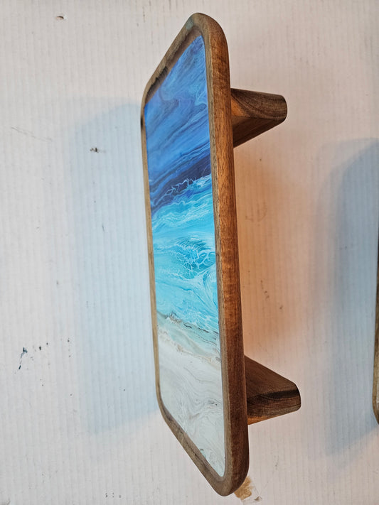 6 x 12 trinket tray w/ legs - Night Beach 2