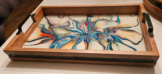 12 x 18 Acacia Serving Tray - Colorfest 1
