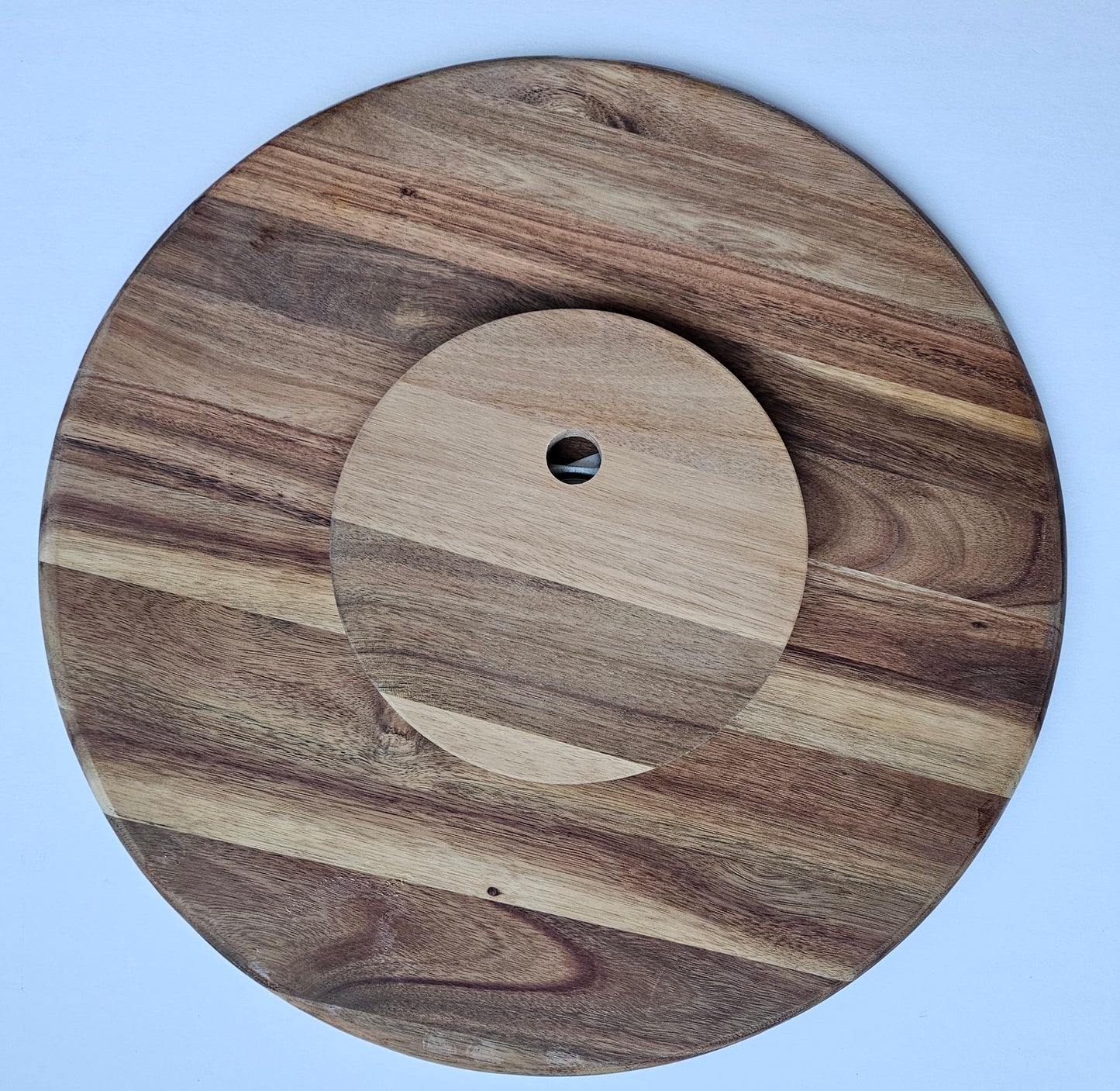 18" Acacia Lazy Susan NS - Autumn Harvest