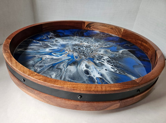 18" Acacia Lazy Susan - Bronze Blueblood 1