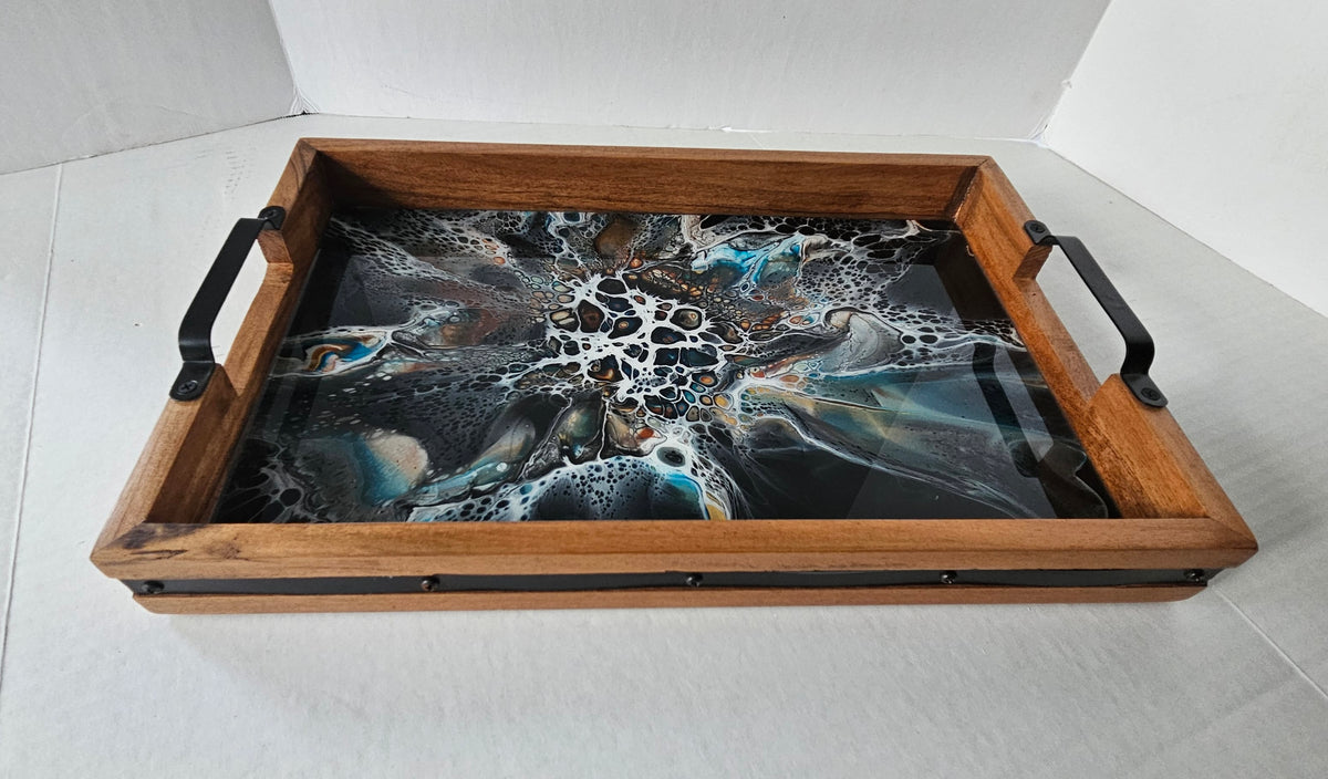 12 x 18 Acacia Serving Tray - Navajo Glow 1