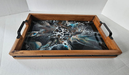 12 x 18 Acacia Serving Tray - Navajo Glow 1