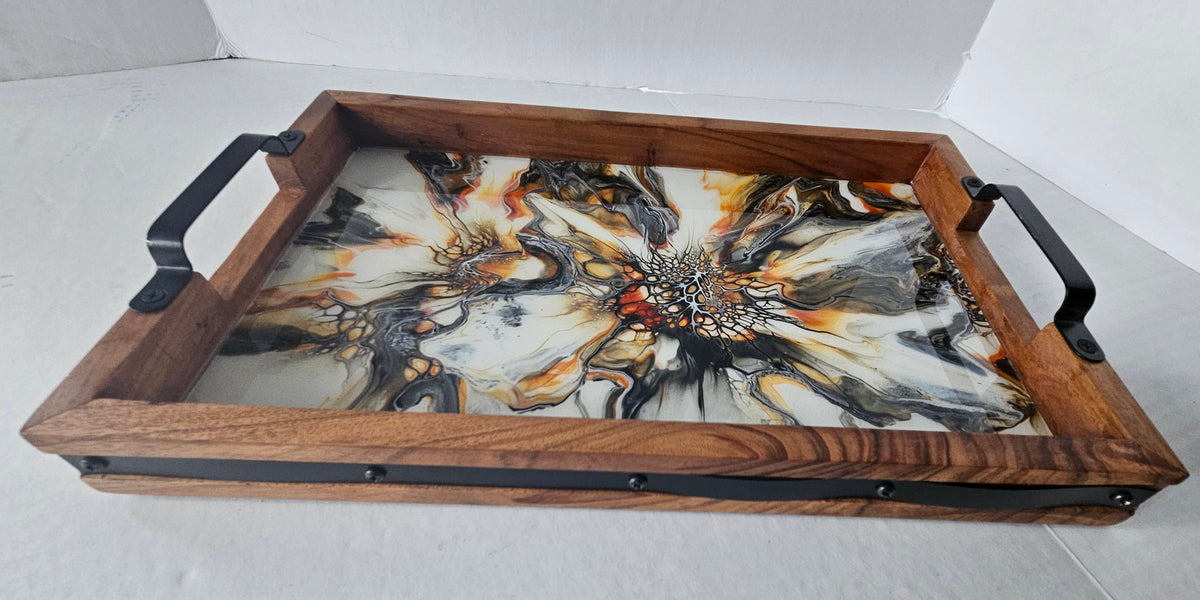 10 x 16 Acacia Serving Tray - Autumn Harvest 1