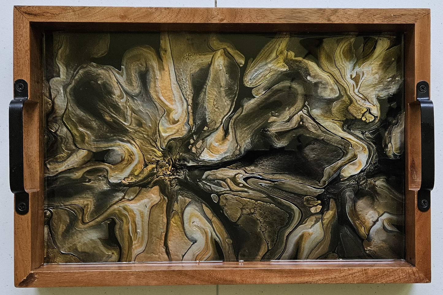 12 x 18 Acacia Serving Tray - Metallic