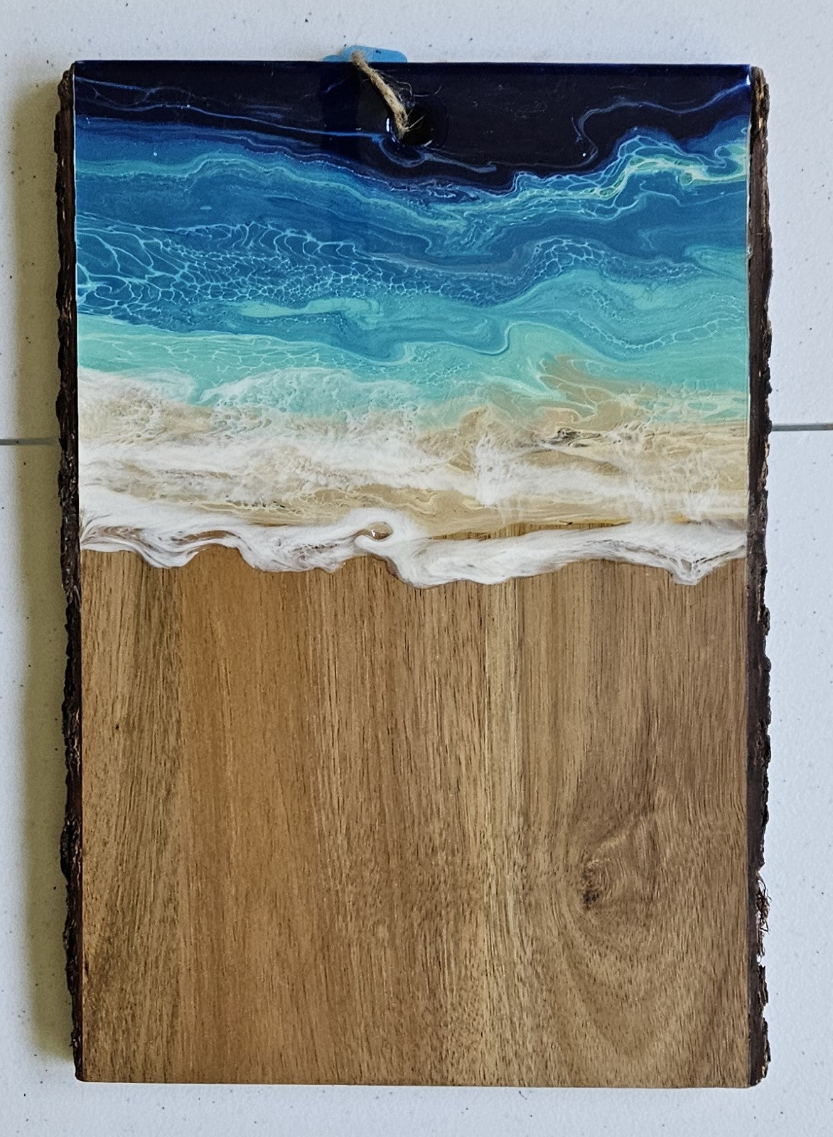 14 X 9 1/2 " 2 Side Live Edge Charcuterie - Beach 1