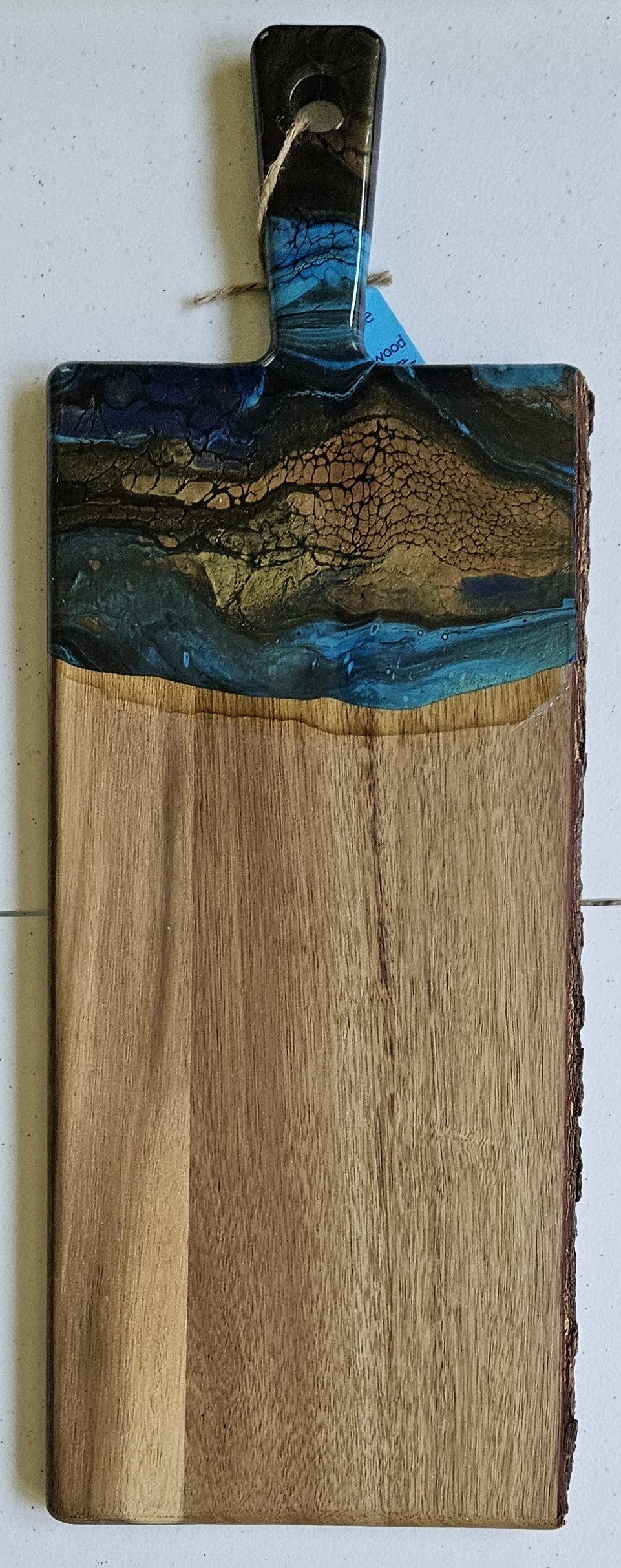 22" X 8" Live Edge Acacia - Metallic 1