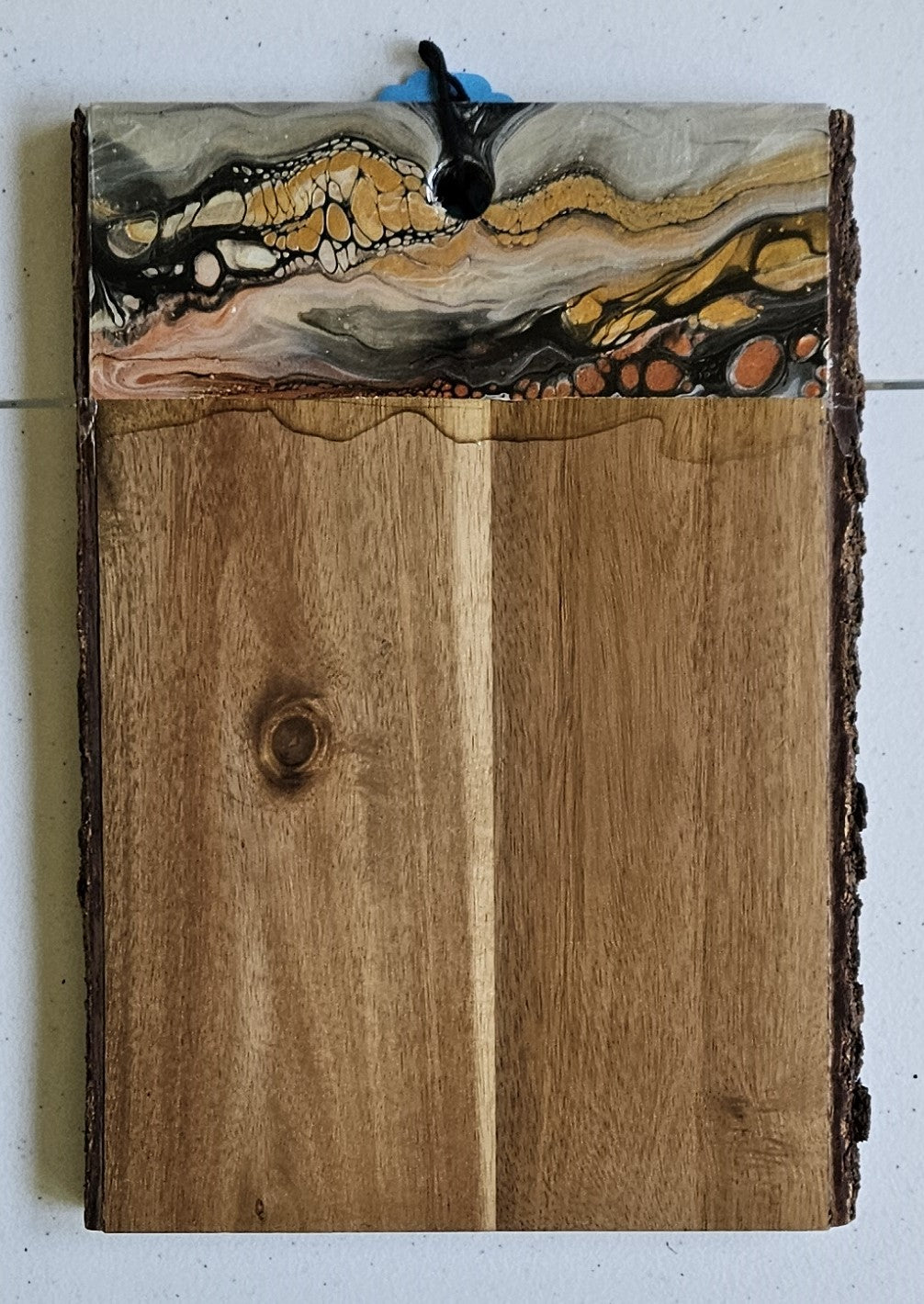 11 3/4 X 8" 2 Live Edge Cutting Board - Metallic