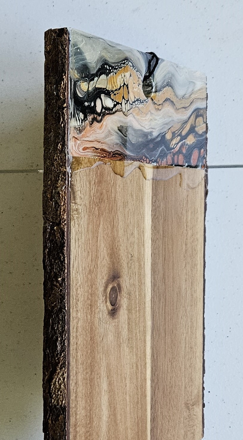 11 3/4 X 8" 2 Live Edge Cutting Board - Metallic