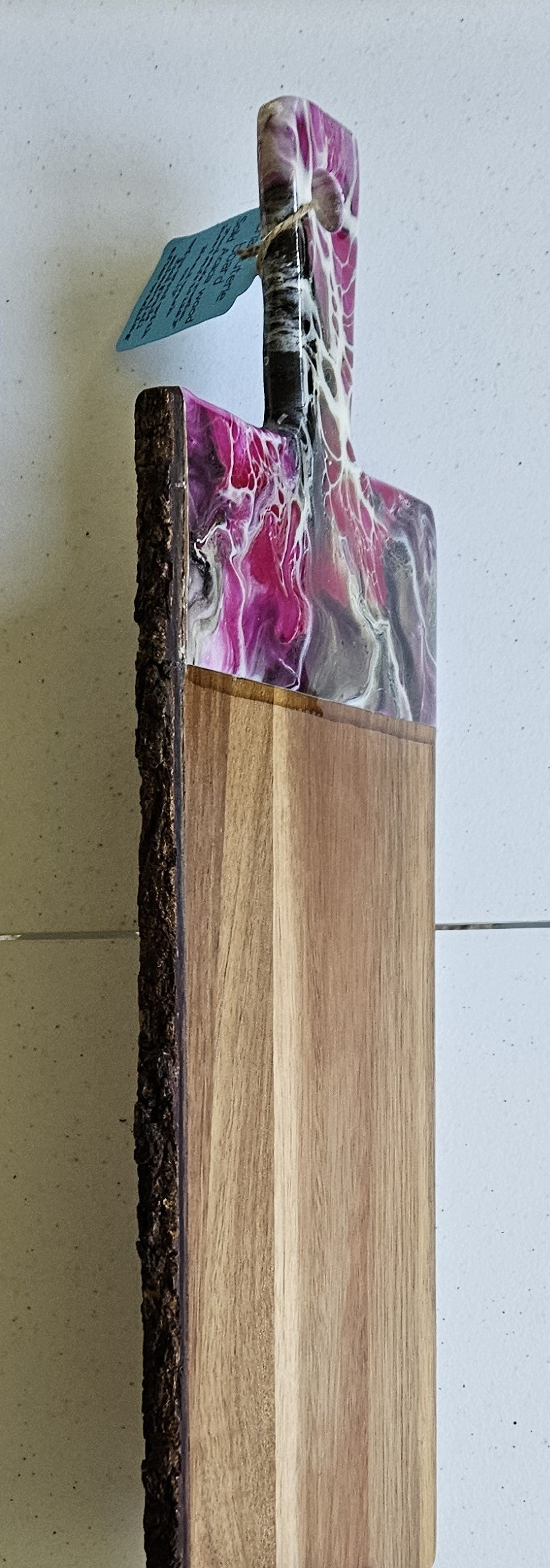 20" X 6" Live Edge Acacia - Pink