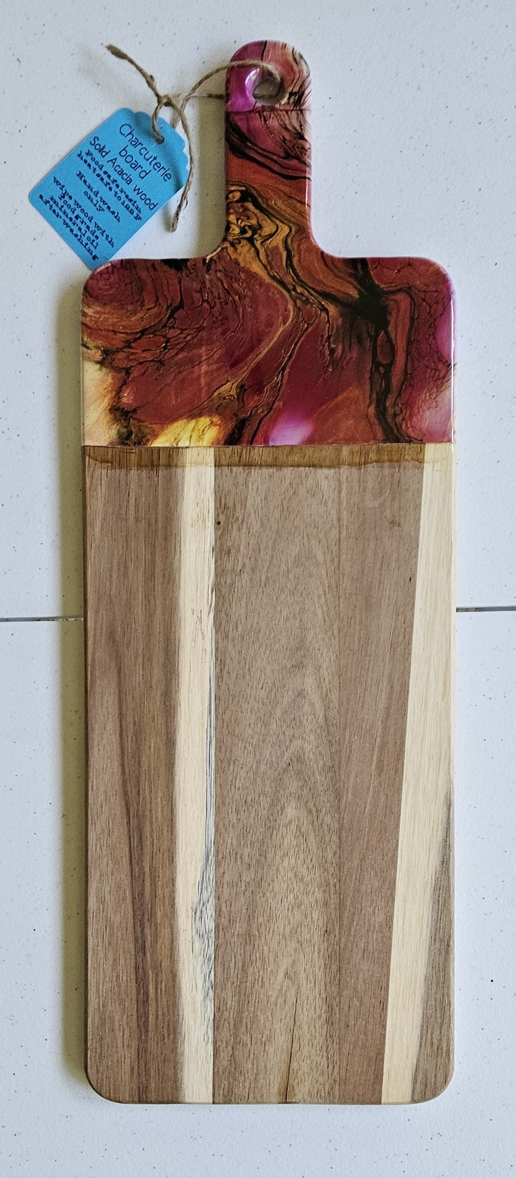 20 1/2 × 7 1/4 Serving Board - Red/Pink