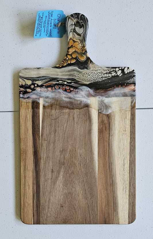16 X 9 Acacia Serving Board - Metallic 2