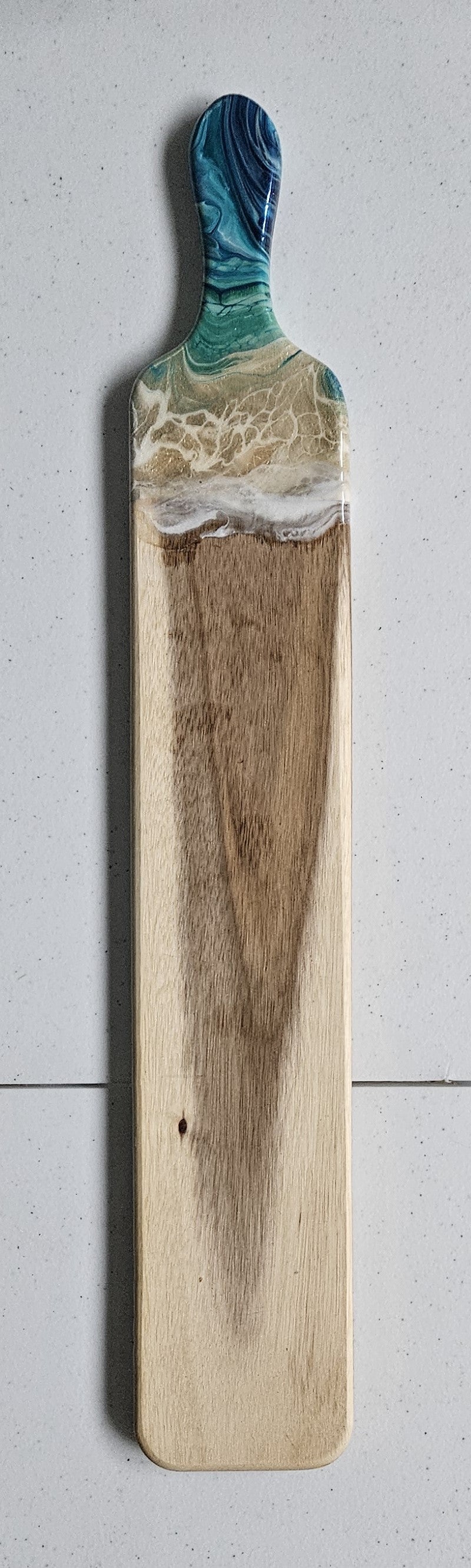 22 1/2" X 3 1/2" Acacia Board - Blue/Green 1