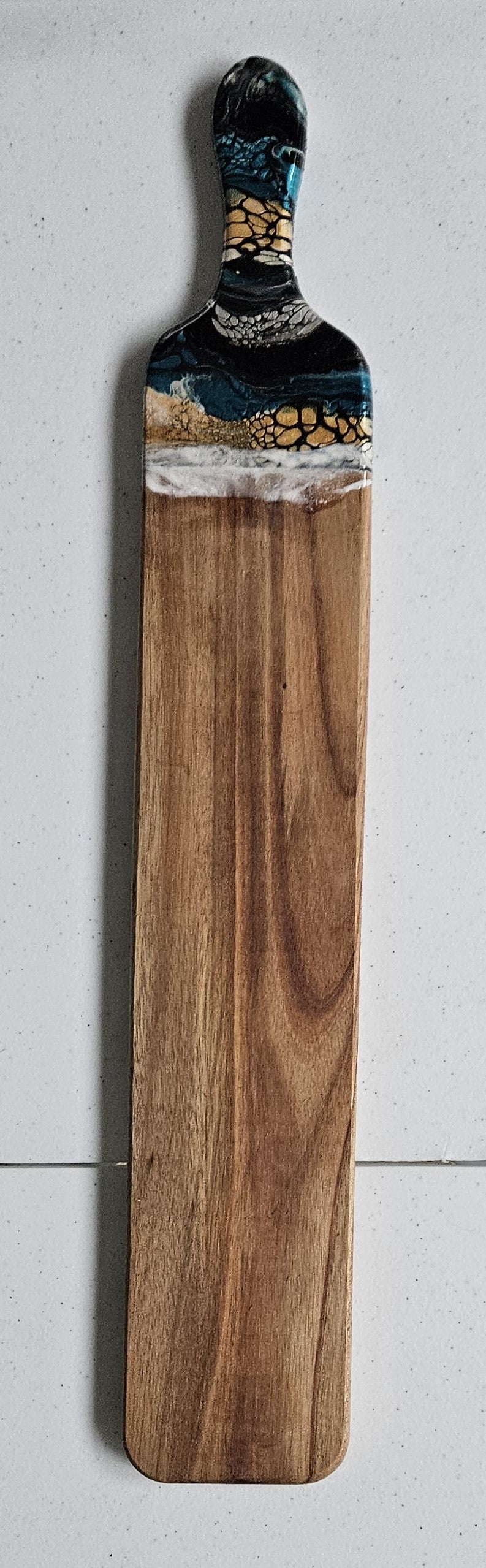 22 1/2" X 3 1/2" Acacia Board - Green/Gold 1
