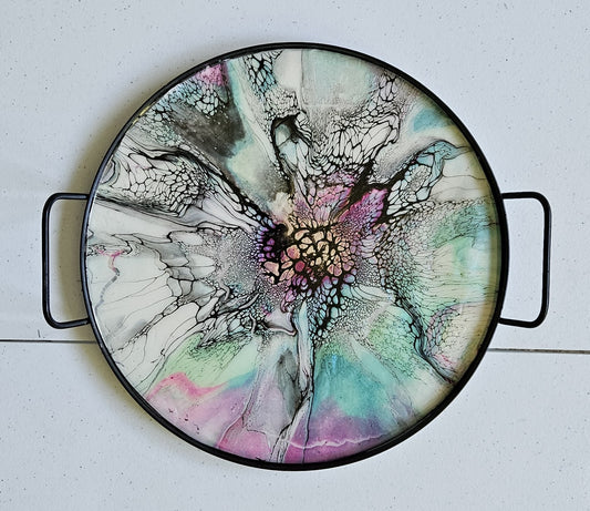 12" Round Serving Tray - White 3