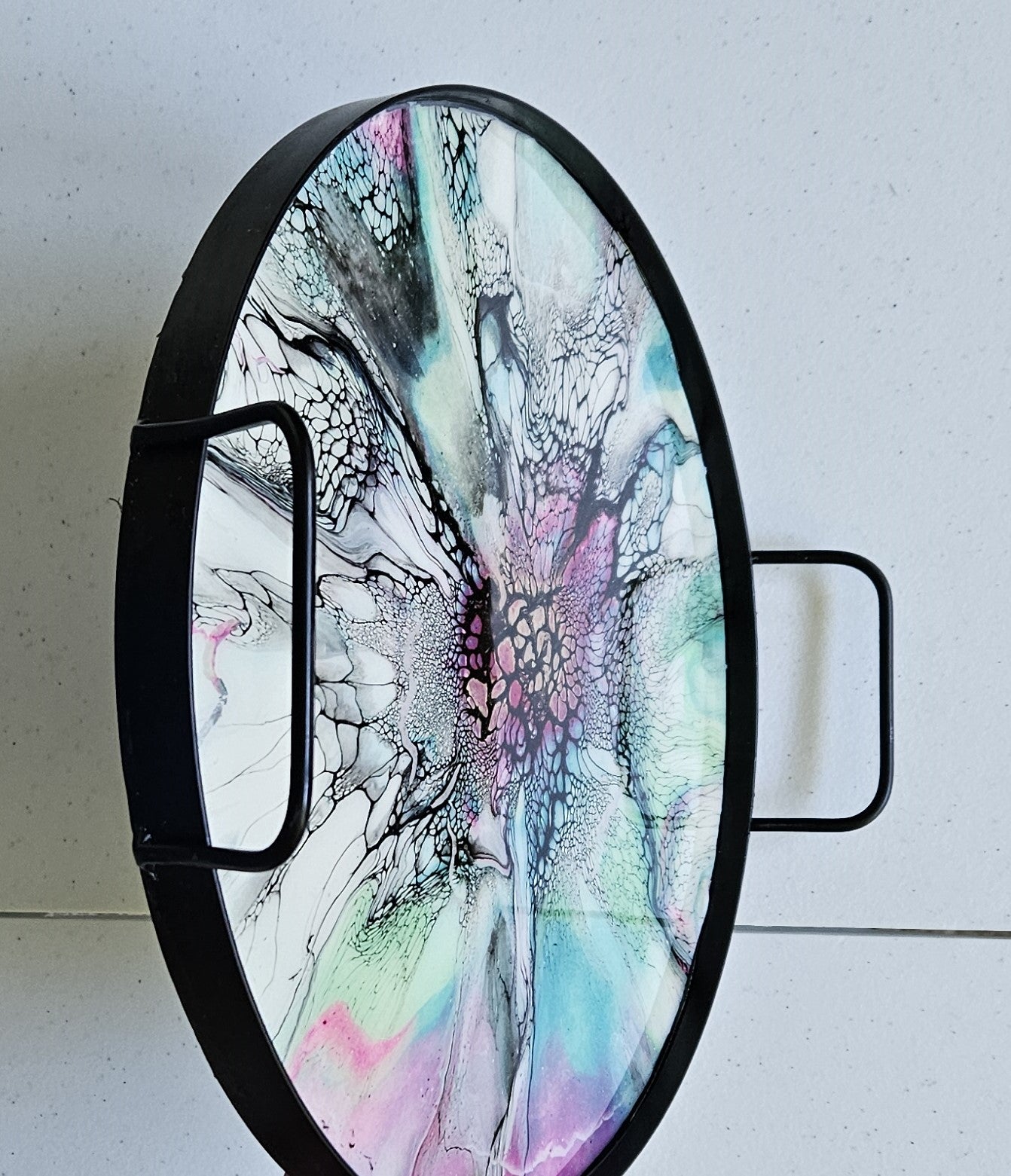 12" Round Serving Tray - White 3