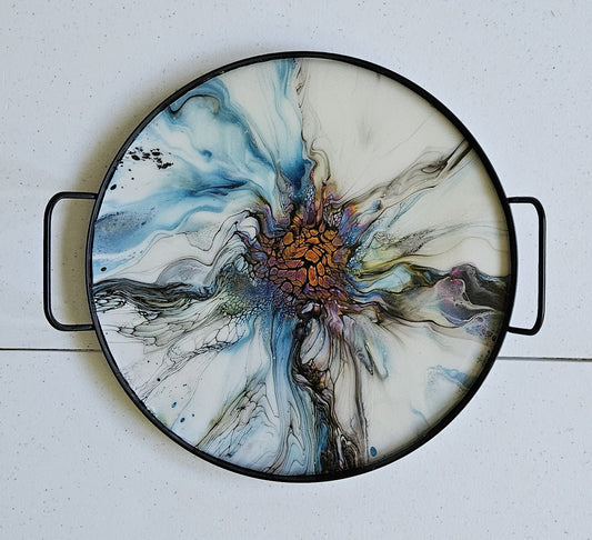 12" Round Serving Tray - White 2
