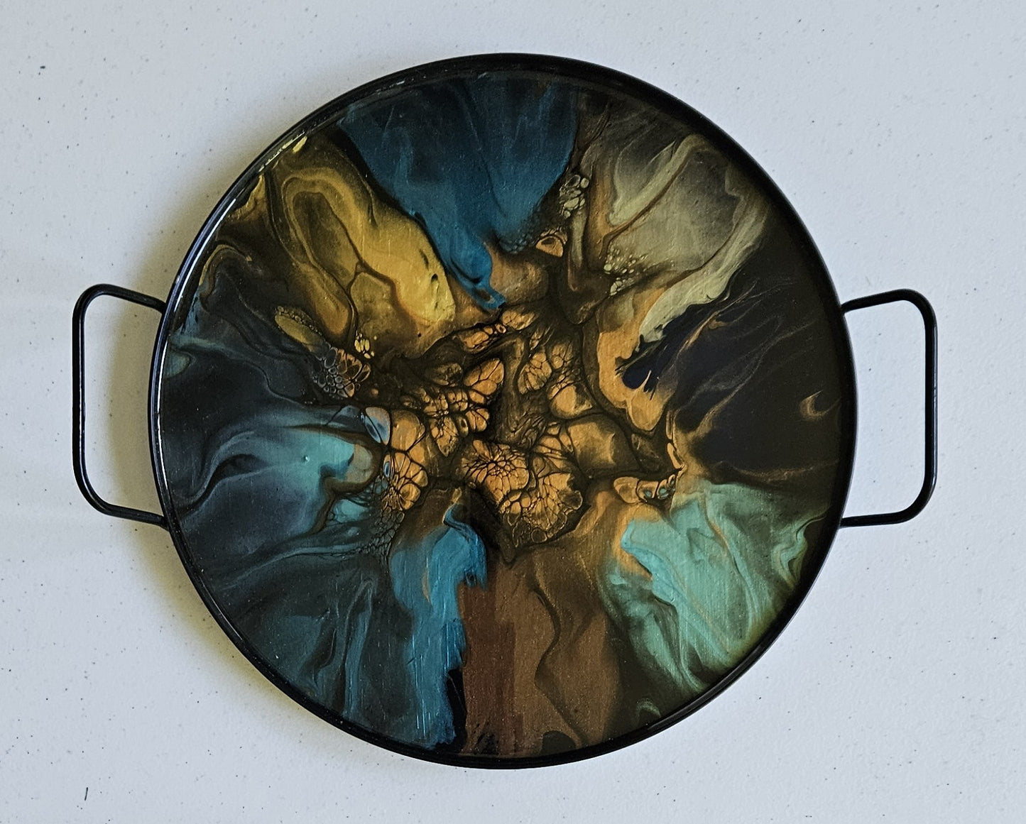 12" Round Serving Tray - Metallic 2
