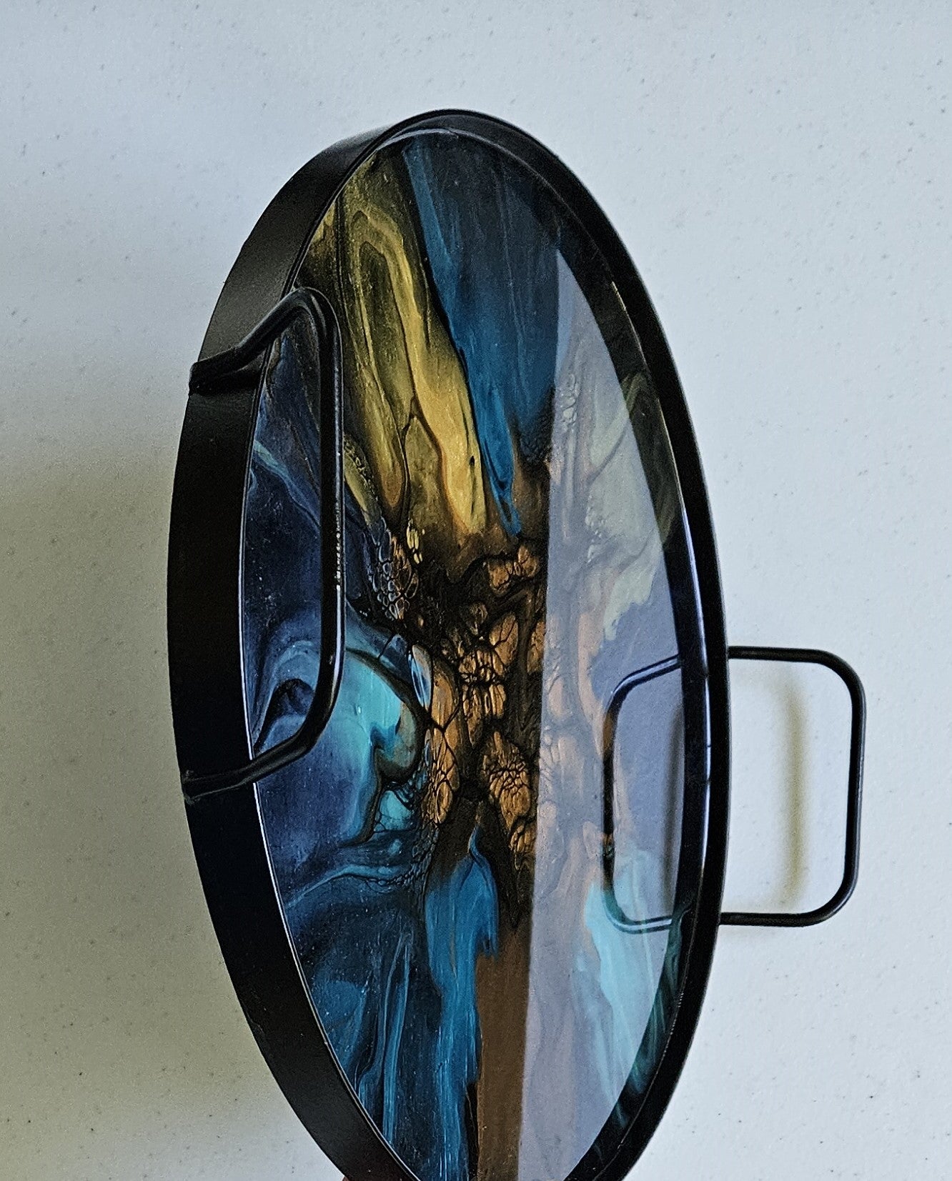 12" Round Serving Tray - Metallic 2