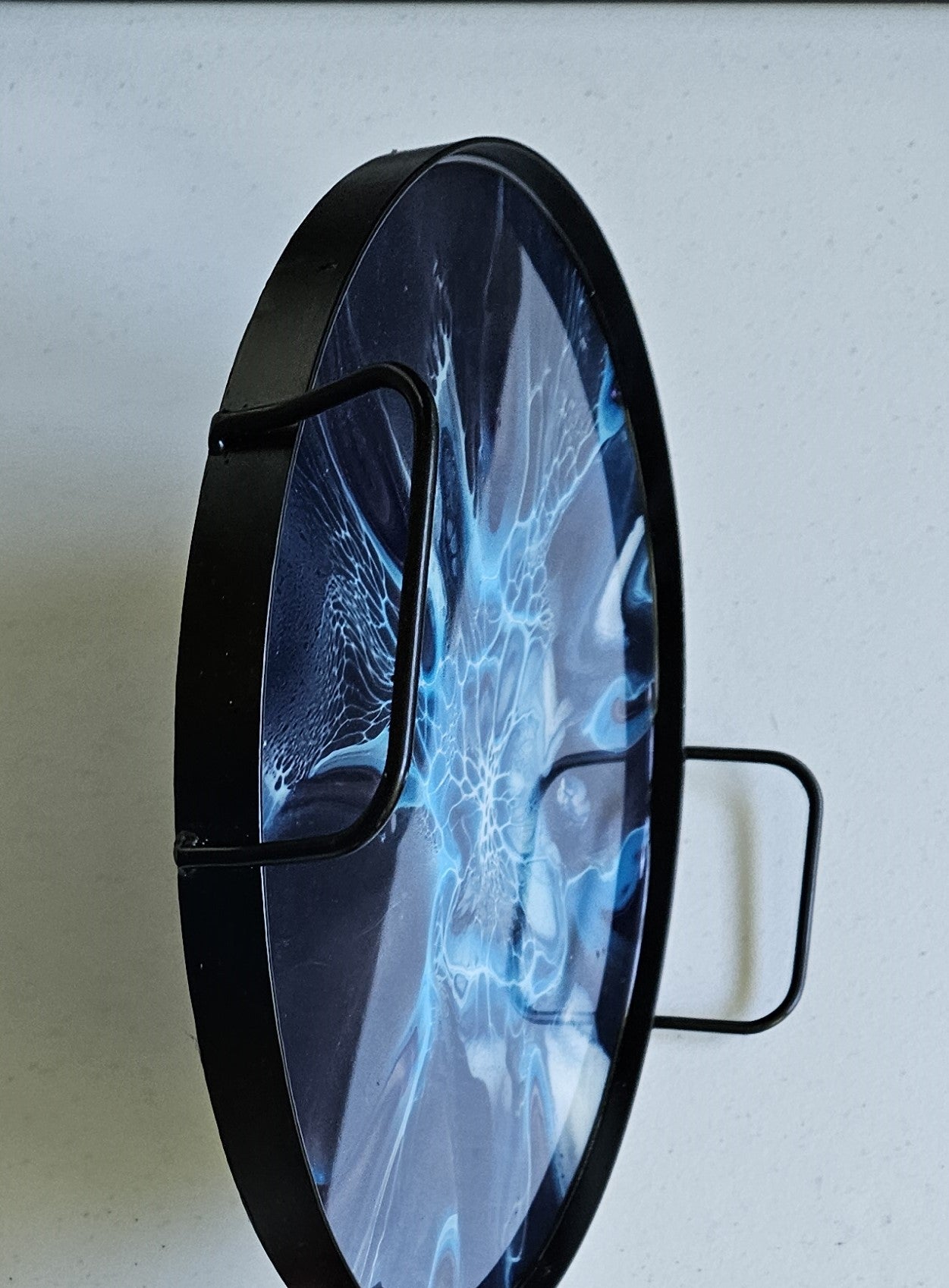 12" Round Serving Tray - Blue/Purple 1