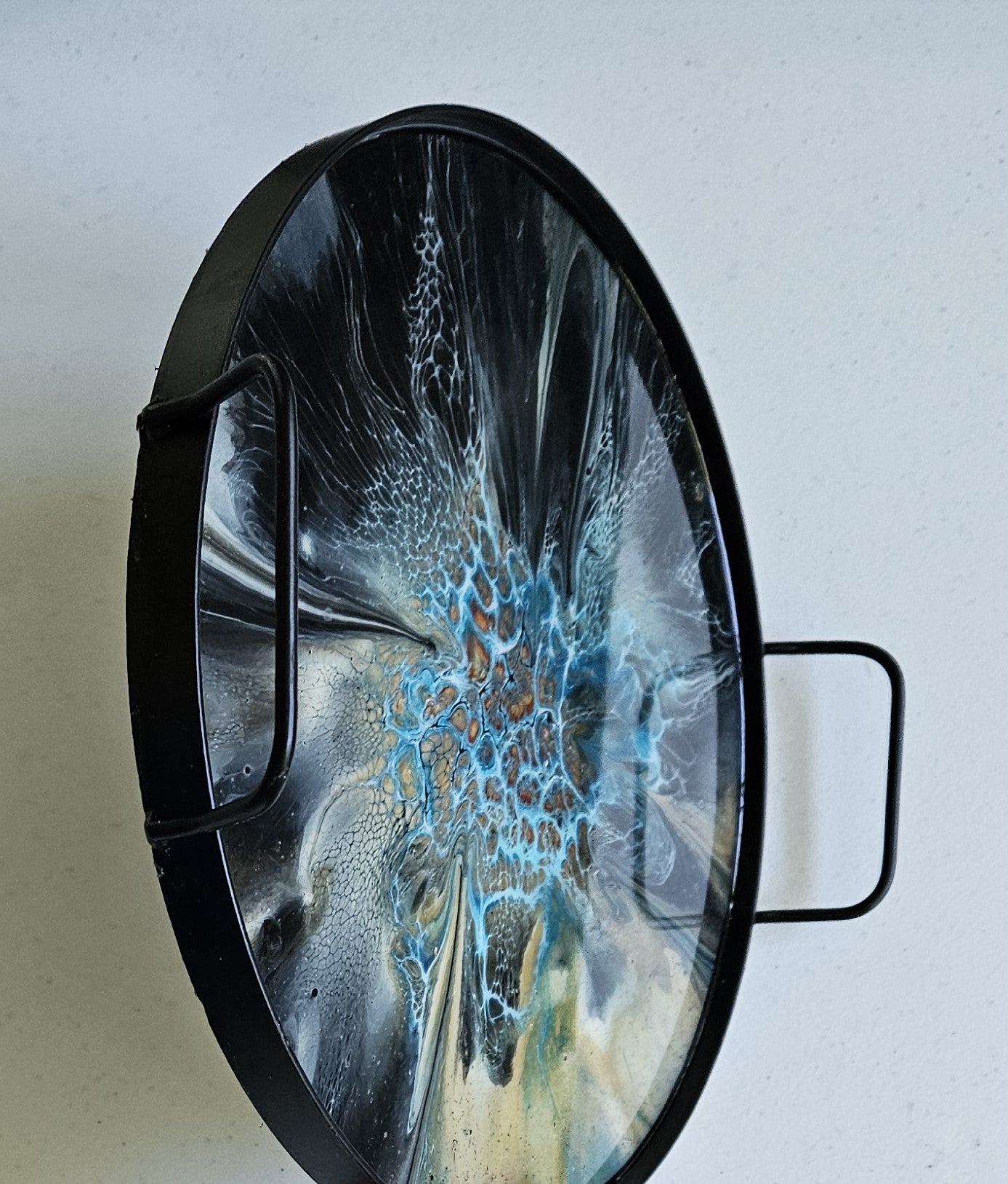 12" Round Serving Tray - Black