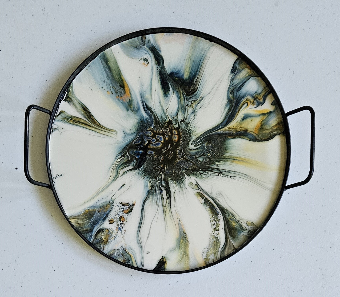 12" Round Serving Tray - White 1