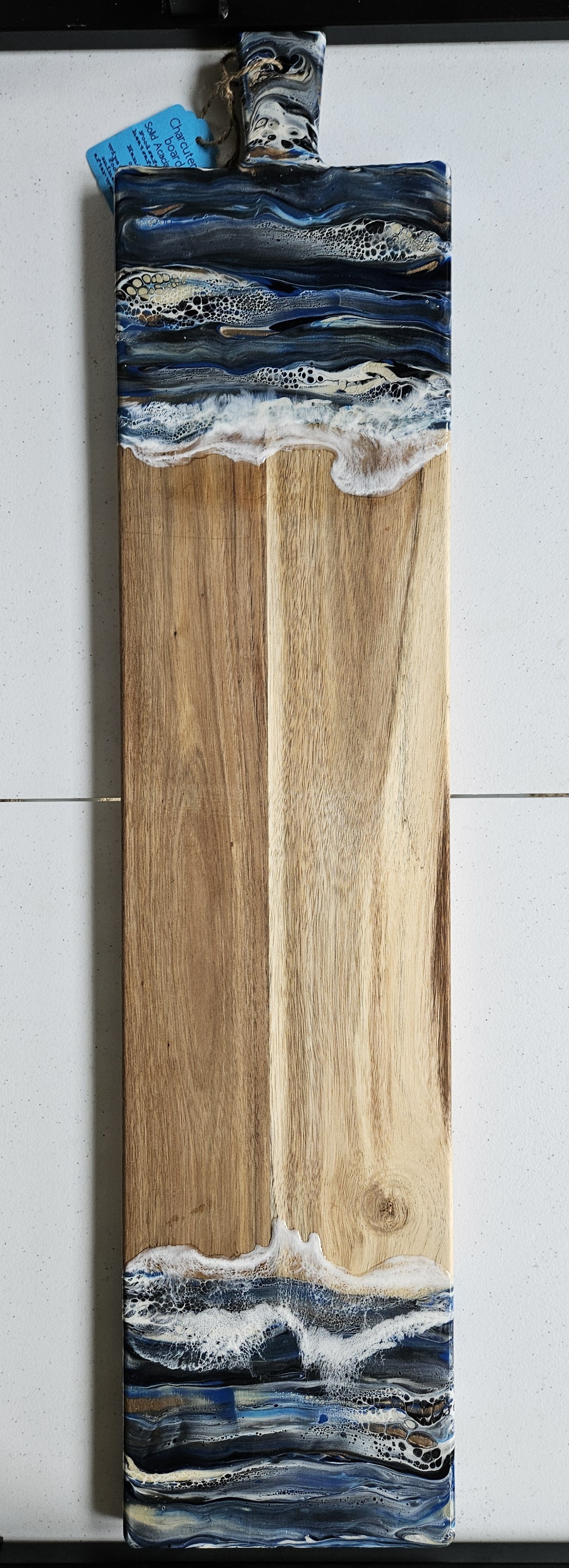 36" X 8" Charcuterie Board - Dark Blue 1