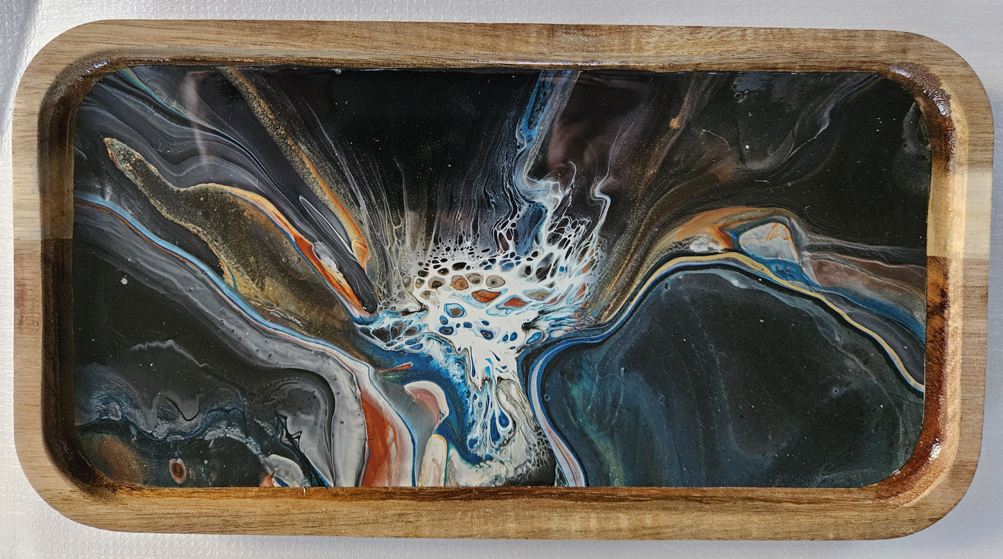 5 1/2 × 10 3/8 TRINKET TRAY - Black 1