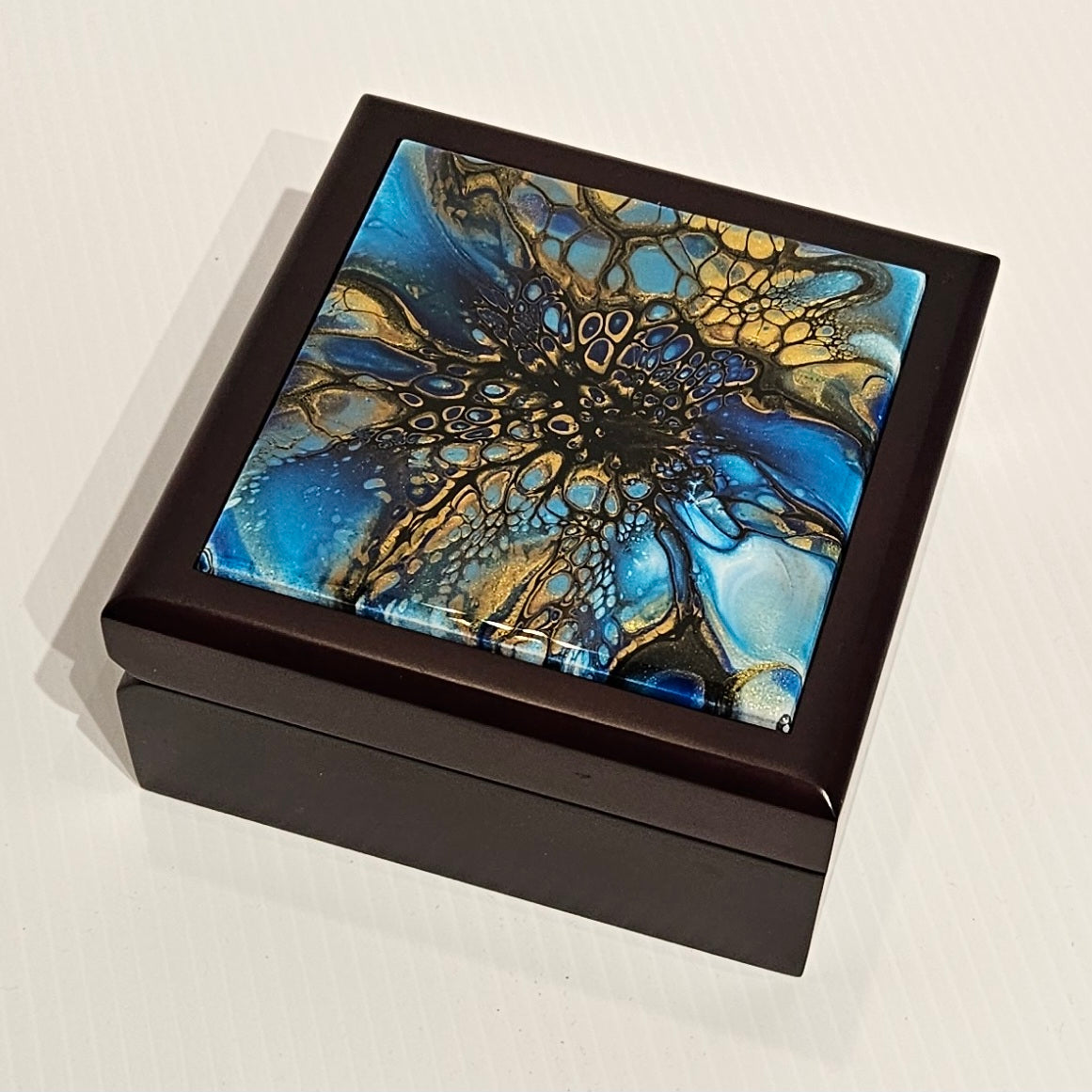 Jewelry Box - Small - Blue/Gold 1