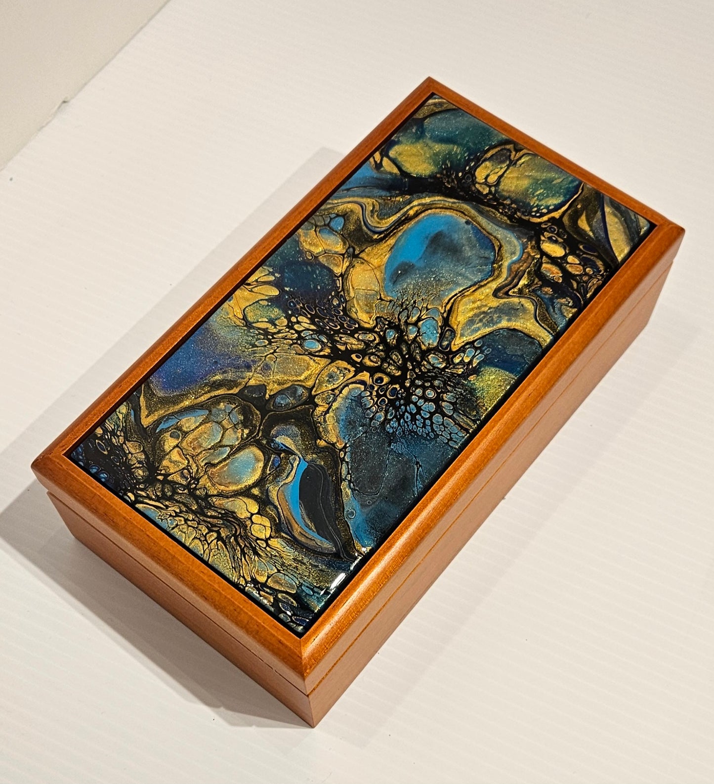 Jewelry Box - Large - Blue/Gold 1