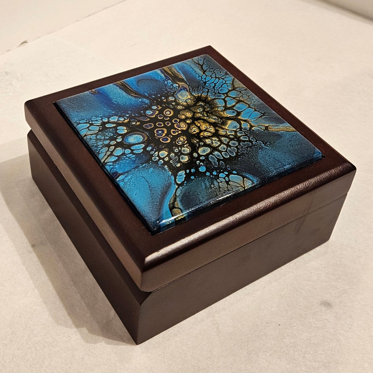 Jewelry Box - Small - Blue/Gold 3