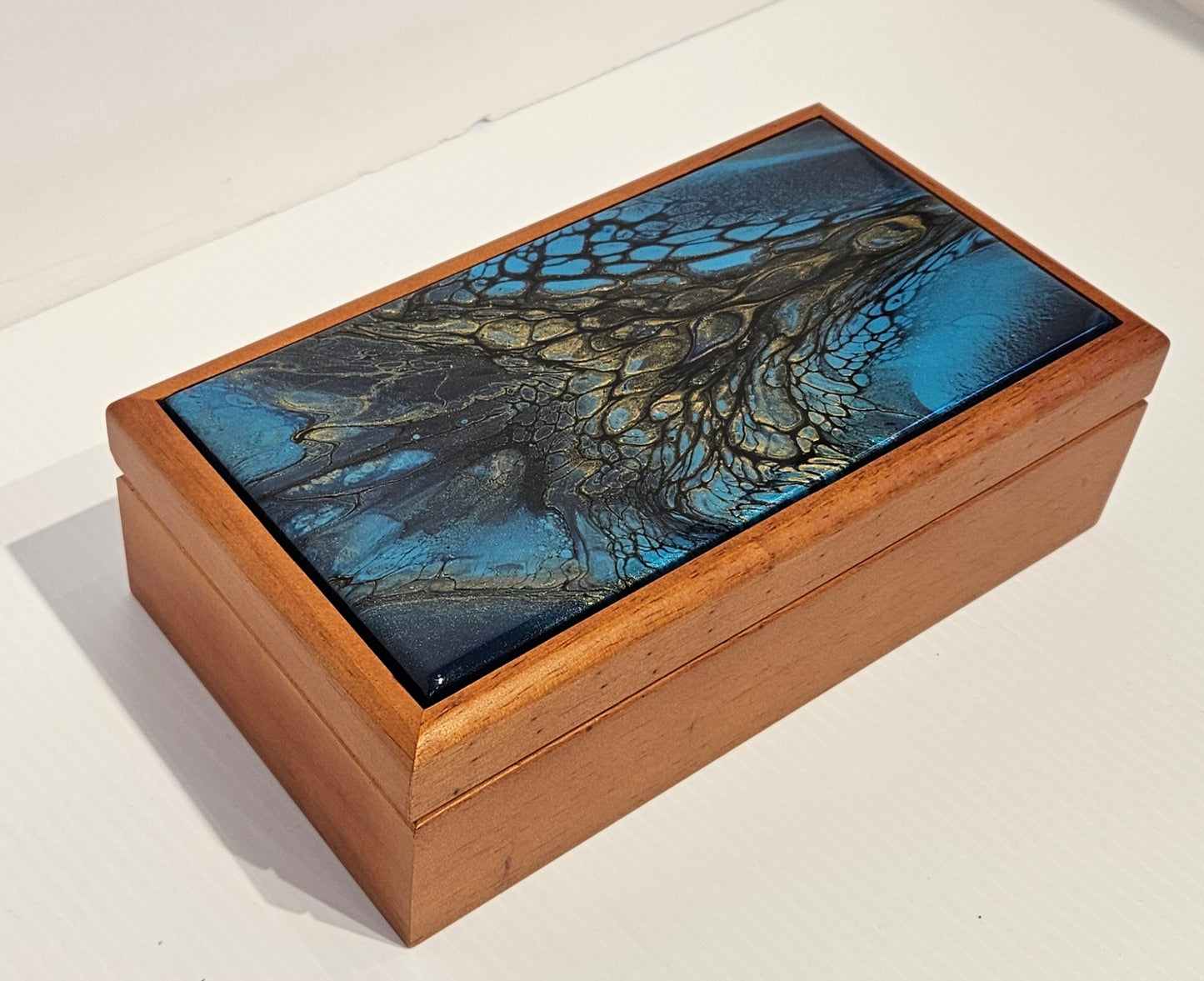 Jewelry Box - Large - Blue/Gold 2
