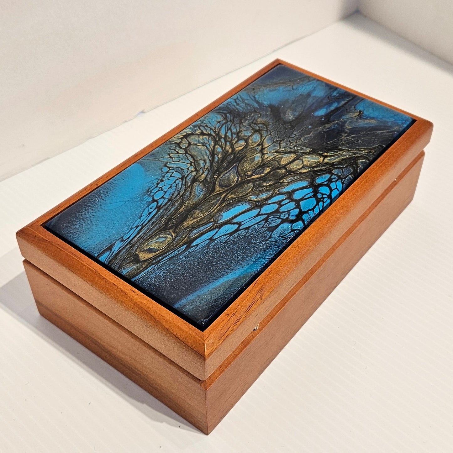 Jewelry Box - Large - Blue/Gold 2