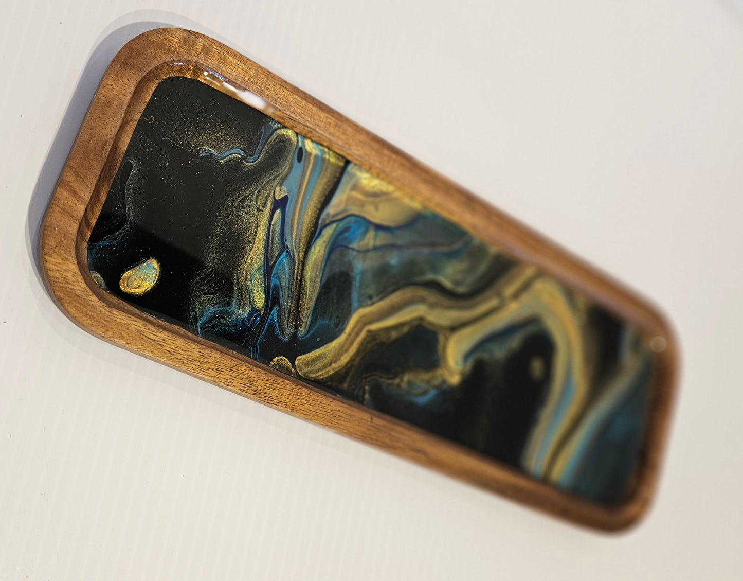 4 × 11 TRINKET TRAY - Gold/Green 1