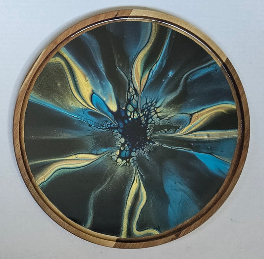 11 x 11 Round Trinket Tray - Cobalt Bronze