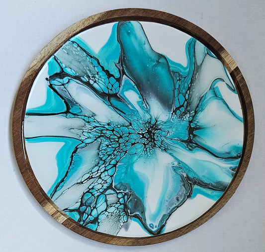 11 x 11 Round Trinket Tray - Blue