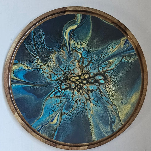 11 x 11 Round Trinket Tray - Cobalt Bronze