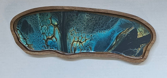 4 × 11 Wavey TRINKET TRAY - Cobalt Bronze