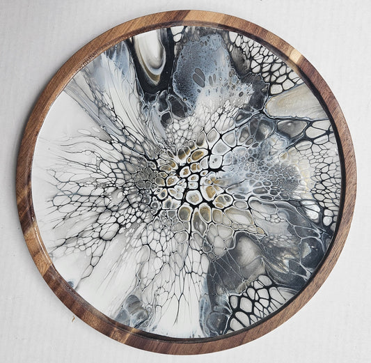 11 x 11 Round Trinket Tray - Naturally Metallic