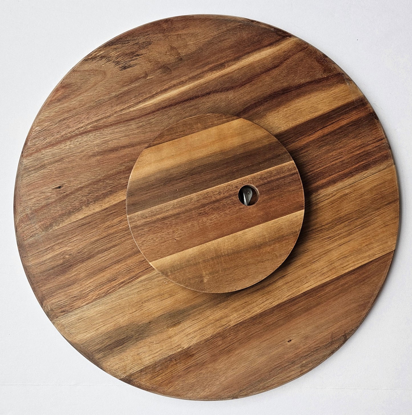 18" Acacia Lazy Susan NS - Cobalt Flash 1
