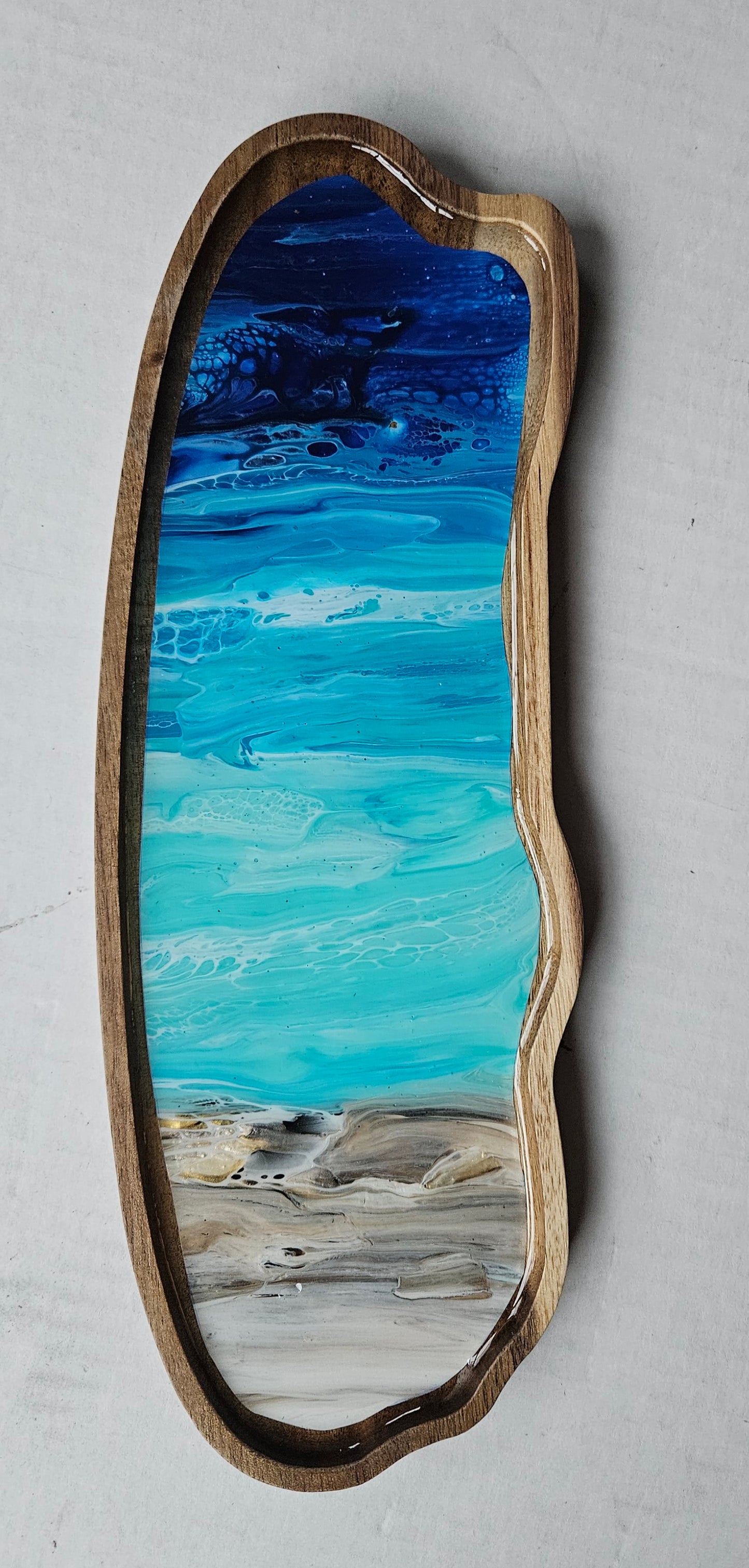 4 × 11 Wavey TRINKET TRAY - Night Beach 3