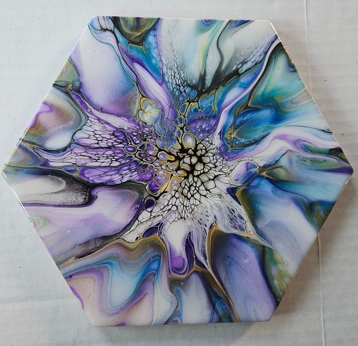 Trivet - Lg Med Hex - Lime Enchantment