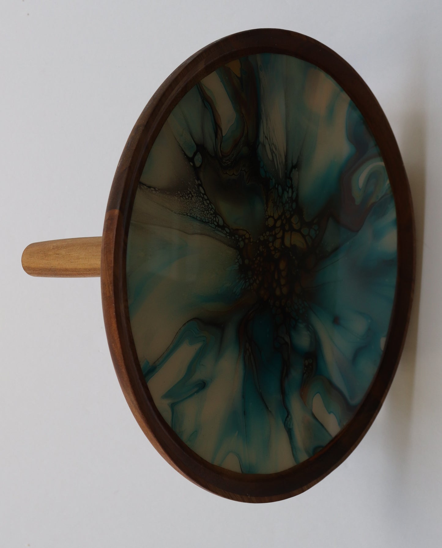 12 x 12 Round Trinket Tray w/ Legs - Blue 2