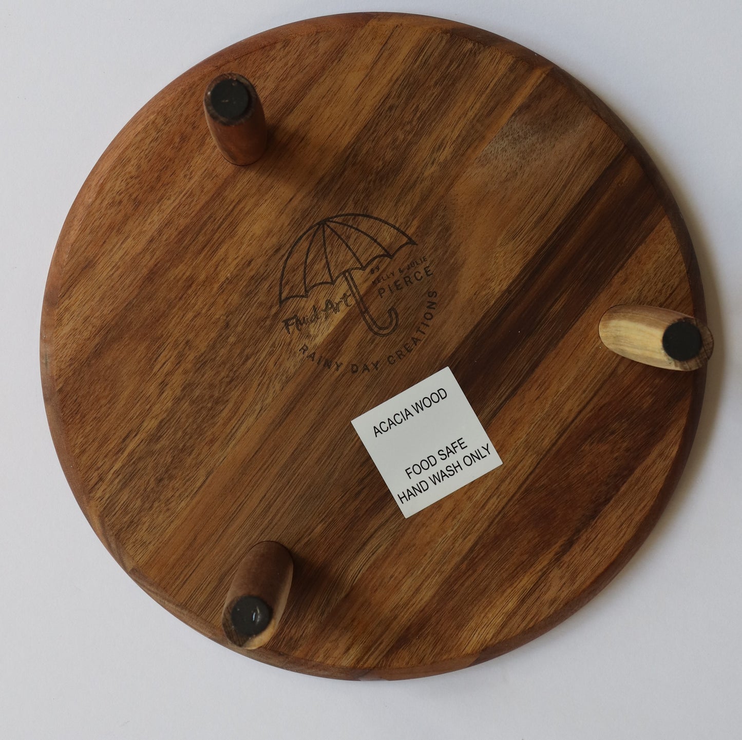 12 x 12 Round Trinket Tray w/ Legs - Blue 2